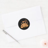 Sticker Rond Cool Monkey (Enveloppe)