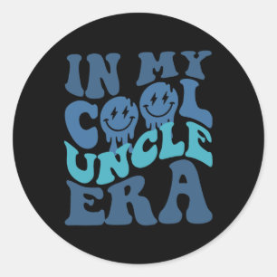 Sticker Rond Cool Oncle Chemise Super Dans Mon Oncle Cool Era F