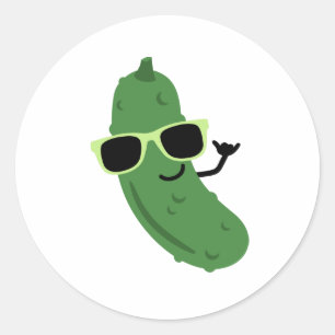 Sticker Rond Cool Pickle