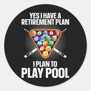 Sticker Rond Cool Pool Conception Pour Hommes Femmes Billard Lo