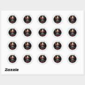 Sticker Rond Cool Punk Rockstar Any Age Birthday  (Feuille)