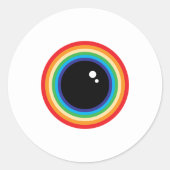 Sticker Rond Cool Rainbow Eyeball (Devant)