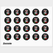Sticker Rond Cool Santa Says Six Seven Funny Christmas 67 Meme (Feuille)