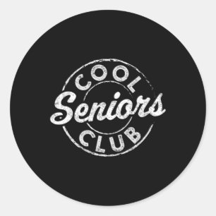 Sticker Rond Cool Senior Club Cl Of 2025 Graduation Cadeaux Gra