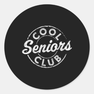 Sticker Rond Cool Senior Club Cl Of 2025 Graduation Cadeaux Gra