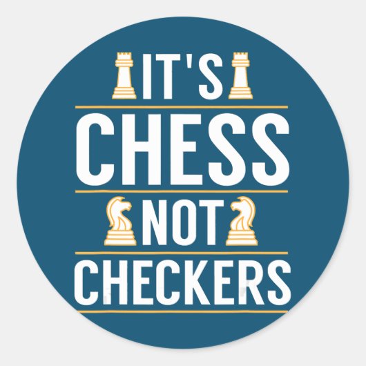Sticker Rond cool ses échecs pas checkers chèques joueurs cadea (Devant)