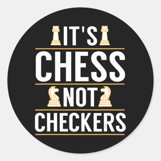 Sticker Rond cool ses échecs pas checkers chèques joueurs cadea (Devant)