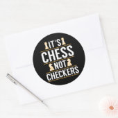 Sticker Rond cool ses échecs pas checkers chèques joueurs cadea (Enveloppe)