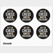 Sticker Rond cool ses échecs pas checkers chèques joueurs cadea (Feuille)