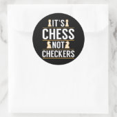 Sticker Rond cool ses échecs pas checkers chèques joueurs cadea (Sac)
