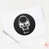 Sticker Rond Cool Simple Elegant Classique Noir Blanc Tribal (Enveloppe)