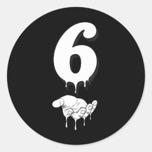 Sticker Rond Cool Six Seven 6 7 Mème Slang Gen Alpha Costume Ma