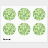 Sticker Rond Cool skulls (Feuille)