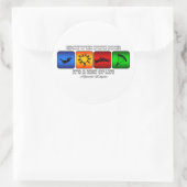 Sticker Rond Cool Skydiving C'Est Un Mode De Vie (Sac)