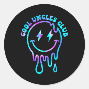 Sticker Rond Cool super Uncles Club 2 Mens Côté Uncle Chemise F