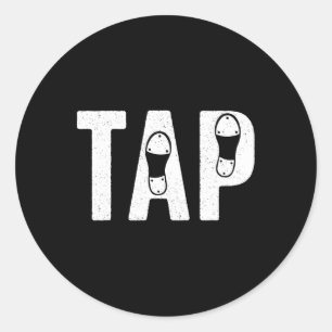 Sticker Rond Cool Tap Dancing For Men Femmes Tap Dancer Chaussu