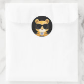 Sticker Rond Cool Teddy Bear (Sac)