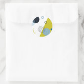 Sticker Rond Cool, tendance, moderne, vert Memphis (Sac)