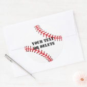 Sticker Rond Cool Texte Personnalisé Baseball Ligue Sports Ball (Enveloppe)