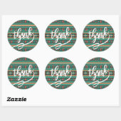 Sticker Rond Cool tribal ethnic geometric pattern (Feuille)