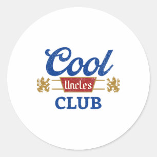 Sticker Rond Cool Uncles Club Meilleur Oncle Jamais Drôle Poche