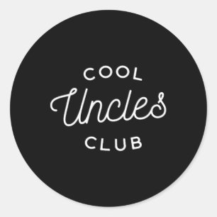 Sticker Rond Cool Uncles Club Papa Papa Papa Papa Papa Père Fêt