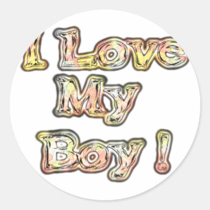 Sticker Rond Cool Vintage Hakuna Matata Cadeaux I Loy my Boy.pn
