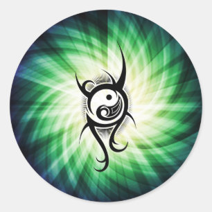 Sticker Rond Cool Yin Yang