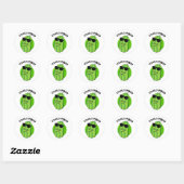 Sticker Rond Coolcumber Fundy Veggie Cucumber Pun (Feuille)