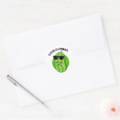 Sticker Rond Coolcumber Fundy Veggie Cucumber Pun (Enveloppe)