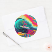 Sticker Rond Coolsurf Surf Girl - Surfgirl - Surfcamp Poster (Enveloppe)