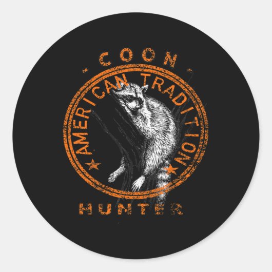 Sticker Rond Coon Hunter (Devant)