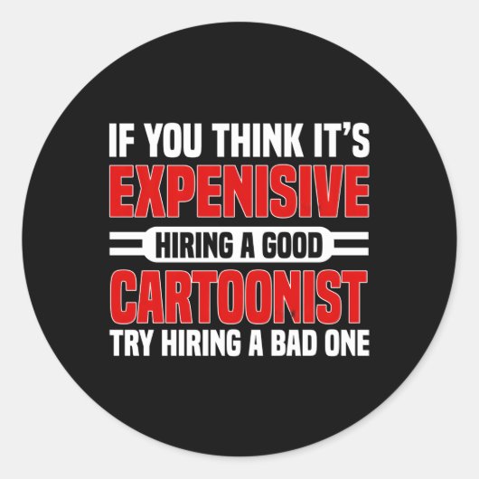 Sticker Rond Coonist Comic Book Illustrator Animator Cooning (Devant)