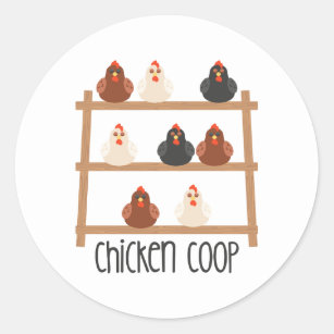 Sticker Rond Coop de poulet
