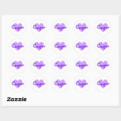 Sticker Rond Cooper en violet (Feuille)