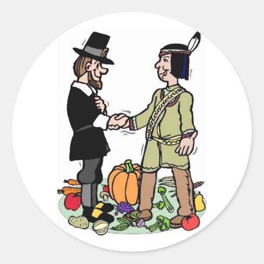 Sticker Rond Coopération des pèlerins indiens (Devant)