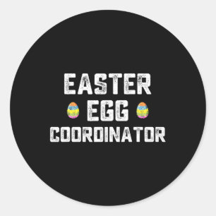 Sticker Rond Coordinateur des oeufs de Pâques Fun Boys Girls En