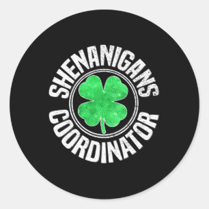 Sticker Rond Coordinateur des Shenanigans Shamrock I