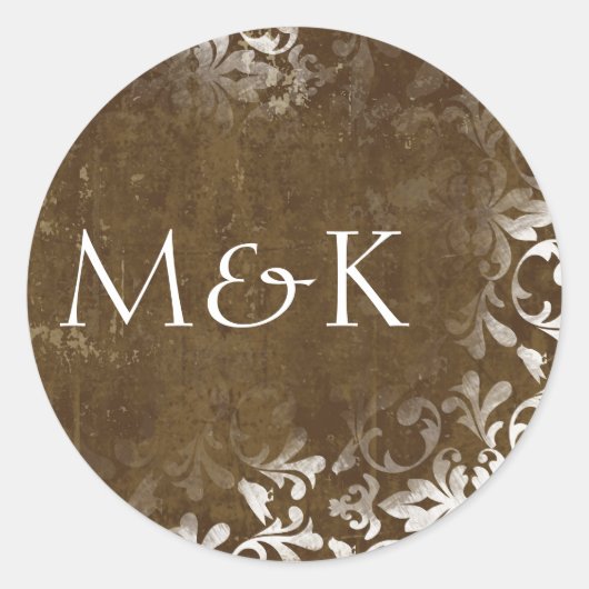 Sticker Rond Coordination des joints d'enveloppe {Espresso} (Devant)