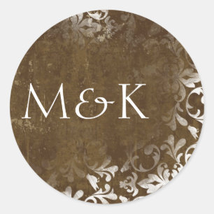 Sticker Rond Coordination des joints d'enveloppe {Espresso}