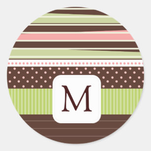 Sticker Rond Coordination des scellés d'enveloppe monographique
