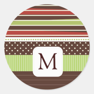 Sticker Rond Coordination des scellés d'enveloppe monographique