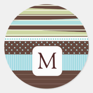 Sticker Rond Coordination des scellés d'enveloppe monographique