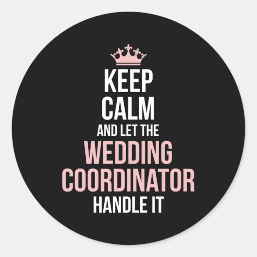 Sticker Rond Coordonnateur de la planification mariage Planific (Devant)