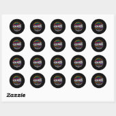 Sticker Rond Coordonnateur de programme après l'école, semaine (Feuille)
