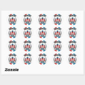 Sticker Rond Copenhague (Feuille)