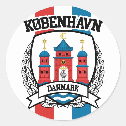 Sticker Rond Copenhague (Devant)