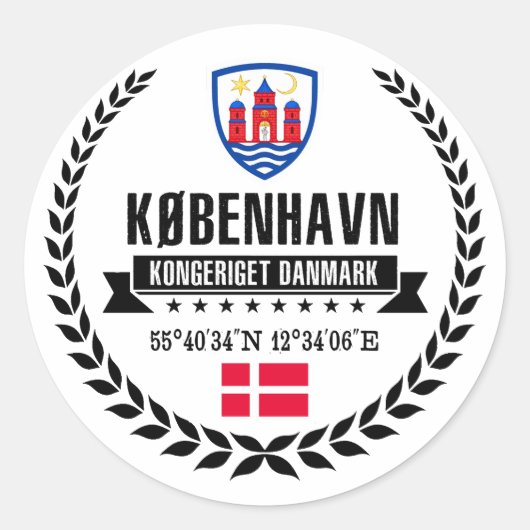 Sticker Rond Copenhague (Devant)