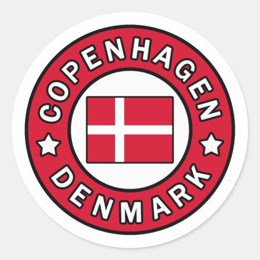 Sticker Rond Copenhague Danemark (Devant)
