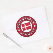 Sticker Rond Copenhague Danemark (Enveloppe)